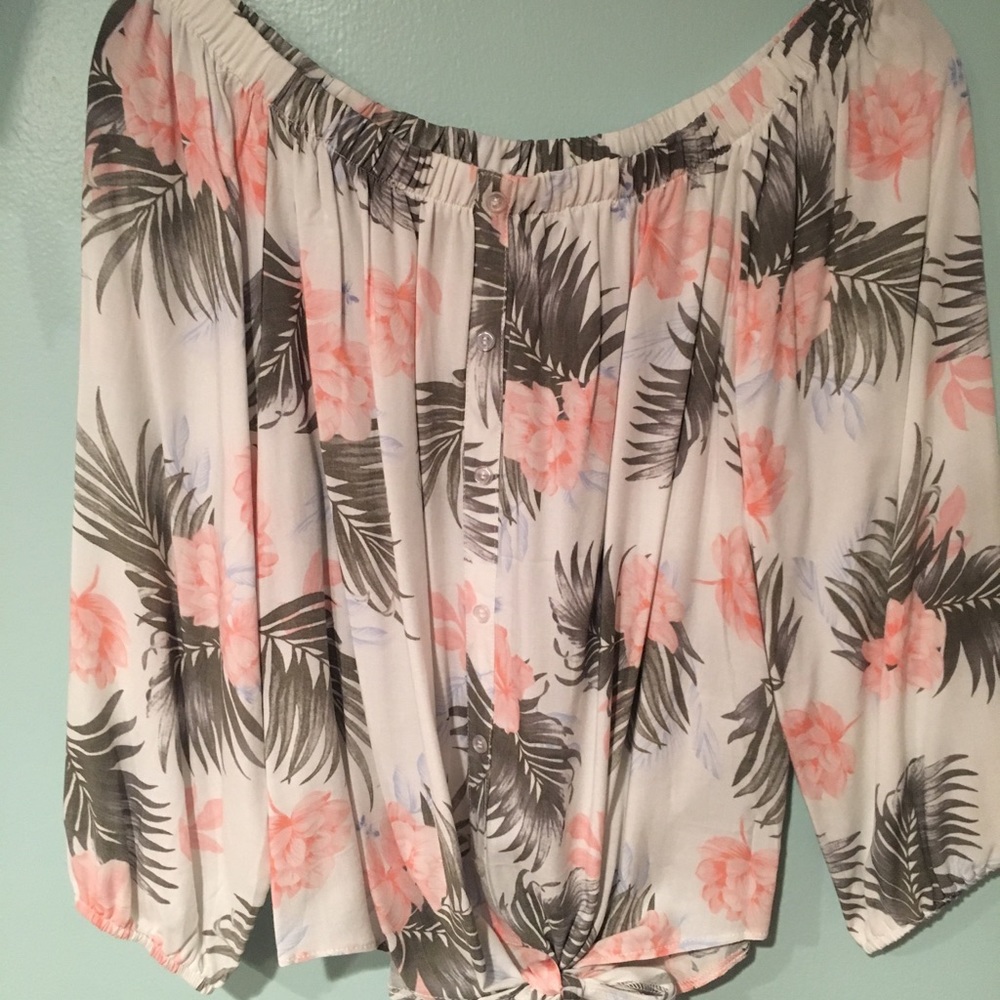 Hawaiian themed fun blouse